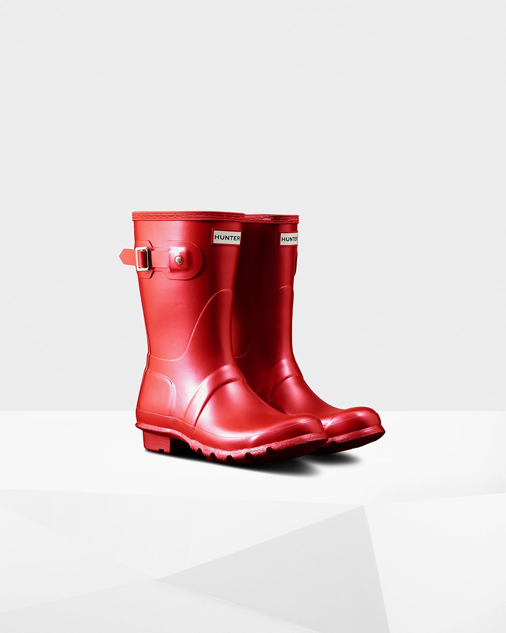 Galochas Curtas Hunter Feminina Vermelhas - Original Nebula - 10VKHLBNC